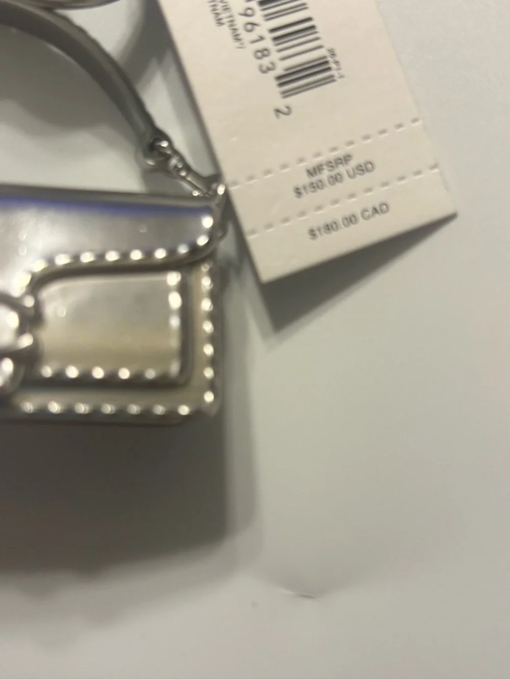 Coach Silver Mini Purse Bag Charm